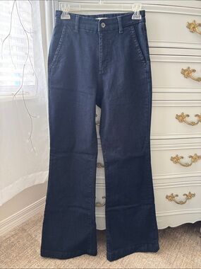 NWOT SOFIA Jeans by Sofia Vergara Trouser Flare women’s size 0 dark indigo blue